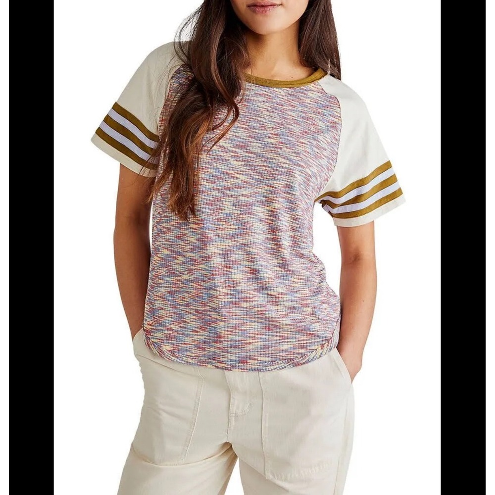 Free People We The Free Tailgate Tee Women's Size Medium Boho